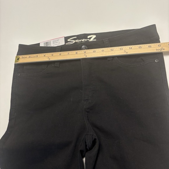 Seven7 Audrey Skimmer Women's 14 New Black Capri Denim Cropped Super Stretch - Picture 6 of 8
